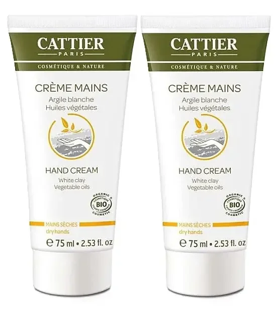 Catiier Lot de 2 Crèmes Mains Sèches 2 x 75ml