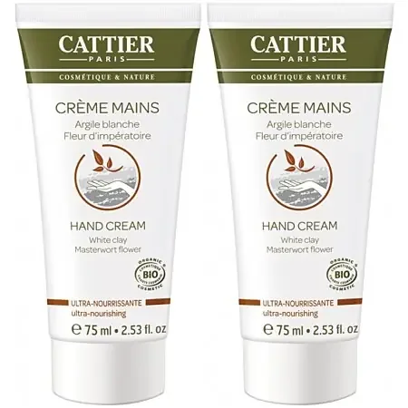 CATTIER CRÈME MAINS Ultra-Nourrissante 75ml x2