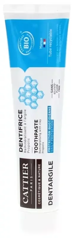 Cattier Dentargile Dentifrice Protection Quotidienne Propolis Bio 75 ml