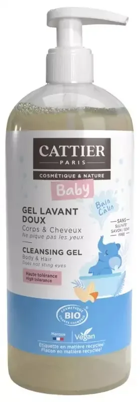 Cattier Gel Lavant Doux Bébé – 500 ml