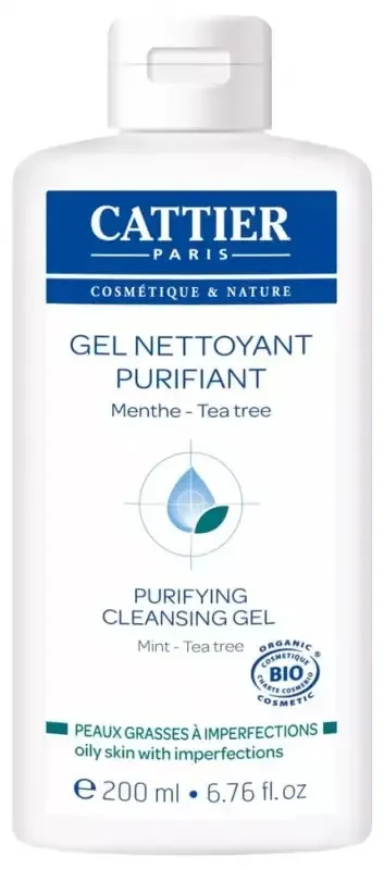 Cattier Gel Nettoyant Purifiant – Peaux Grasses à Imperfections – 200 ml