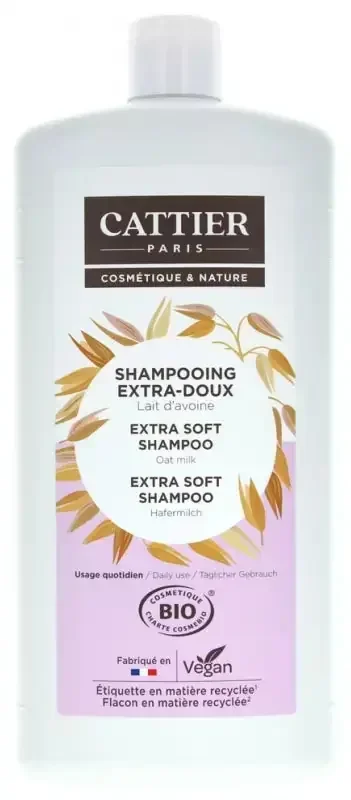 Cattier Shampooing Extra-Doux – Usage Quotidien – 1 l