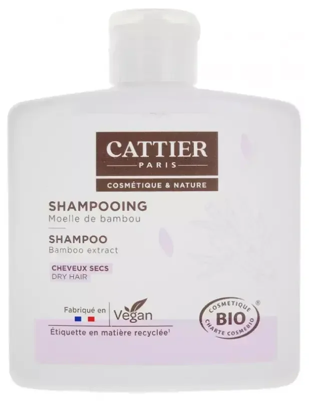 Cattier Shampooing Moelle de Bambou – Cheveux Secs – 250 ml