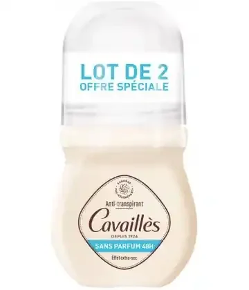 Cavaillès Déodorant Sans Parfum 48 h Roll-On x2