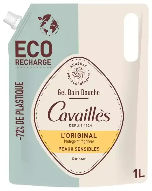 Cavaillès Gel Bain Douche L‘Original Peaux Sensibles Éco-Recharge 1 L