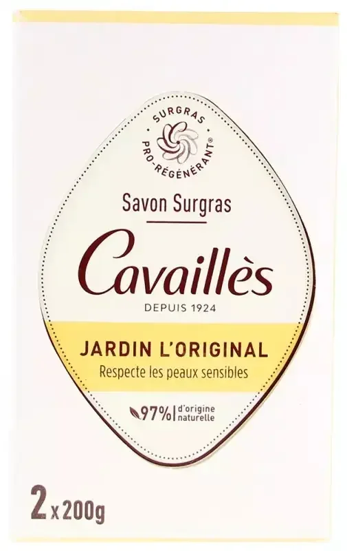 Cavaillès Savon Surgras Jardin l‘Original Peaux Sèches 2 x 200 g