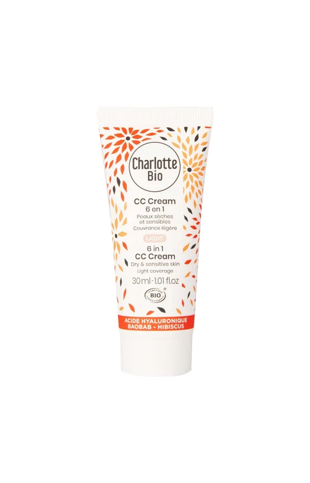 CC crème 6-en-1 bio – Acide hyaluronique – 30 ml