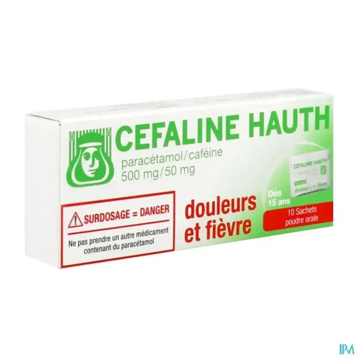 Cefaline hauth 500mg/50mg poudre orale sachet 10