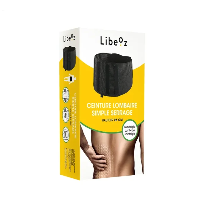 Ceinture lombaire simple serrage Hauteur 26 CM – Taille 2 (95-120)