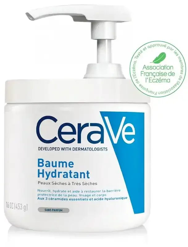 CeraVe Beaume Hydratant – Peaux Sèches à Très Sèches Pompe 454 ml