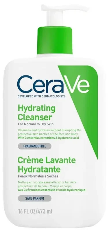 Cerave Crème Lavante Hydratante – Peaux Sèches à Très Sèches 473 ml