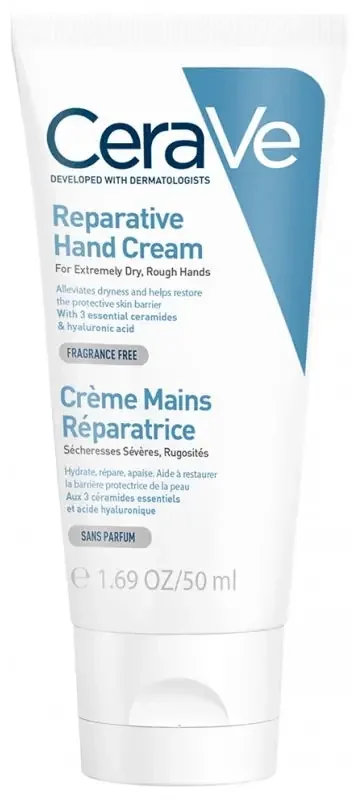 Cerave Crème Main Réparatrice Pour Les Mains Abîmées et Les Sécheresses Sévères 50 ml