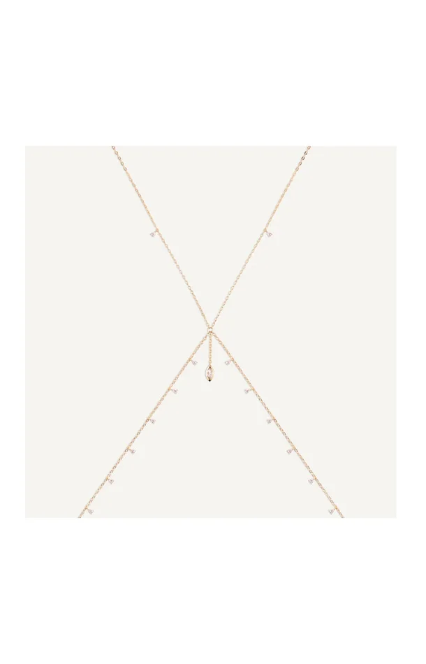 Chaine de corps – Cassie – Laiton argenté