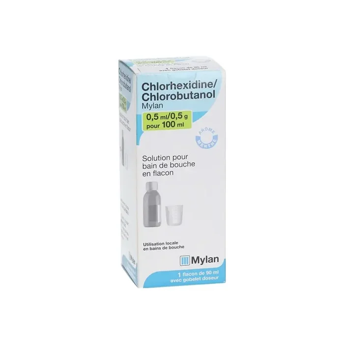 Chlorhexidine/Chlorobutanol 0,5ml/0,5g bain de bouche 90ml