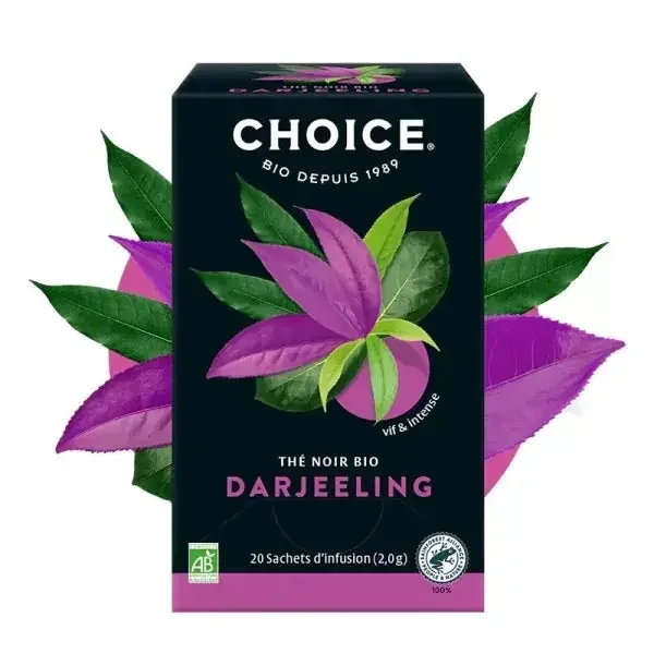 CHOICE Thé Noir Darjeeling Bio – 20 Sachets