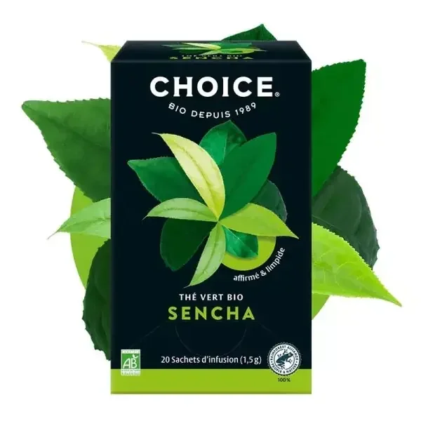 CHOICE Thé Vert Sencha Bio – 20 Sachets