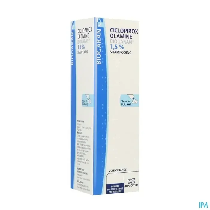 Ciclopirox olamine biogaran 1.5% shampooing 100ml