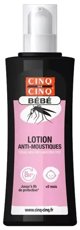 CINQ SUR CINQ Lotion Bébé Anti-Moustiques 100ml – Dès La Naissance