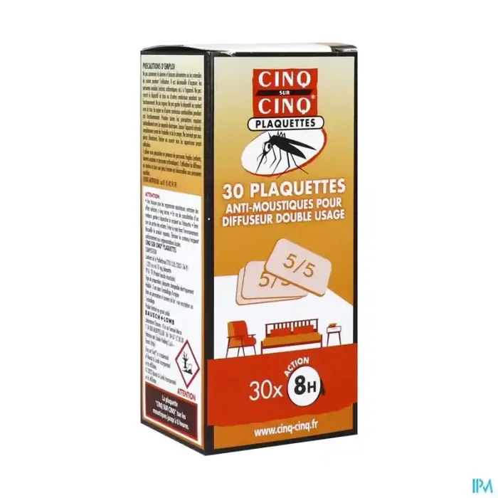 Cinq sur cinq recharge diffuseur double usage plaquette 30