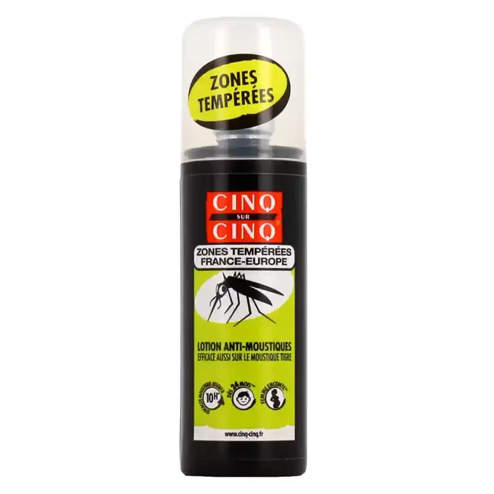 CINQ SUR CINQ Spray Anti-Moustiques Zones Tempérées France – Europe 100ml