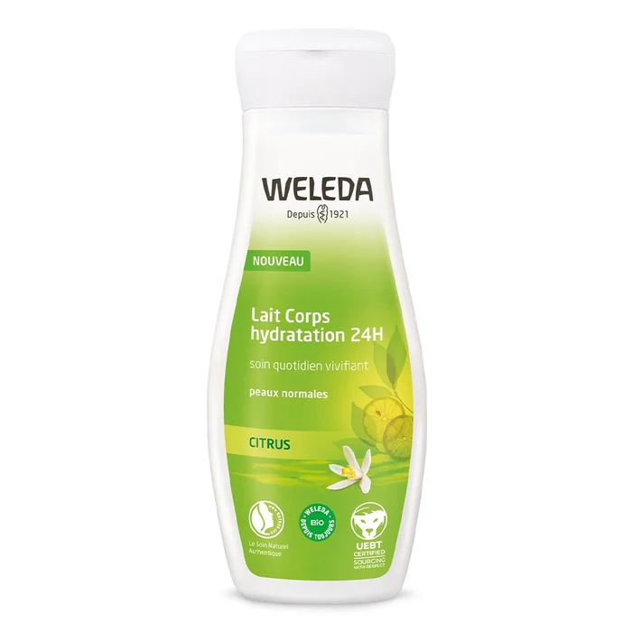 Citrus – Lait Corps Hydratation 24h – Peaux Normales – Soin Quotidien Vivifiant – 200ml