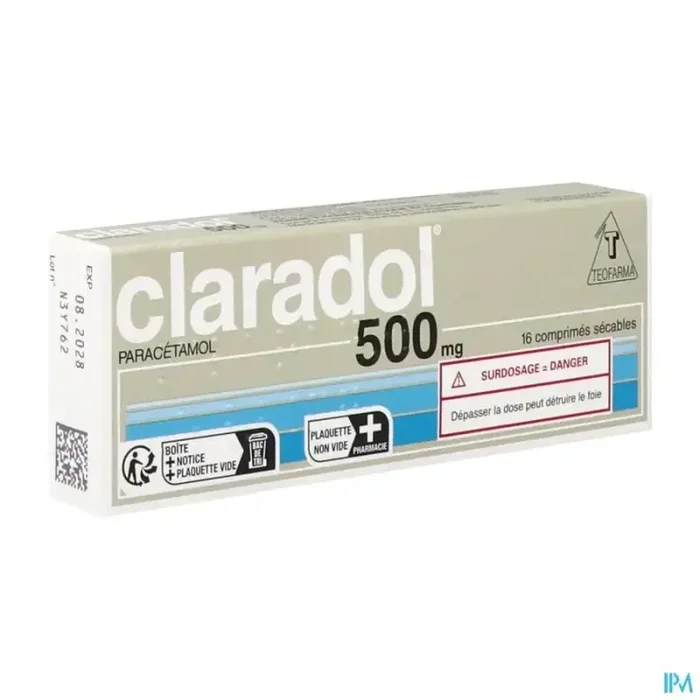 Claradol 500mg comprimé sécable 16