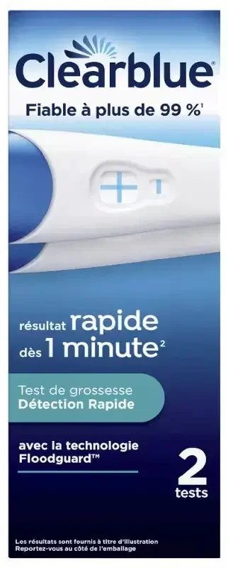 Clearblue Test de Grossesse Détection Rapide x2