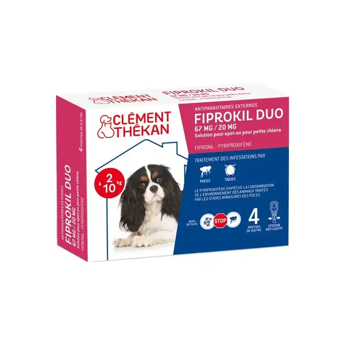Clement Thekan Fiprokil Duo 67mg/20mg spot-on petit chien