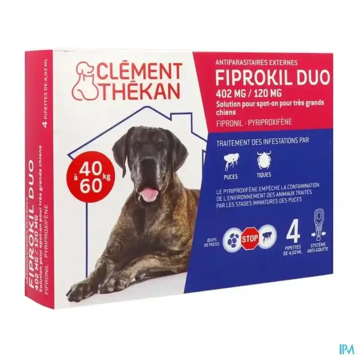Clement thekan fiprokil duo spot on chien 40/60k 4