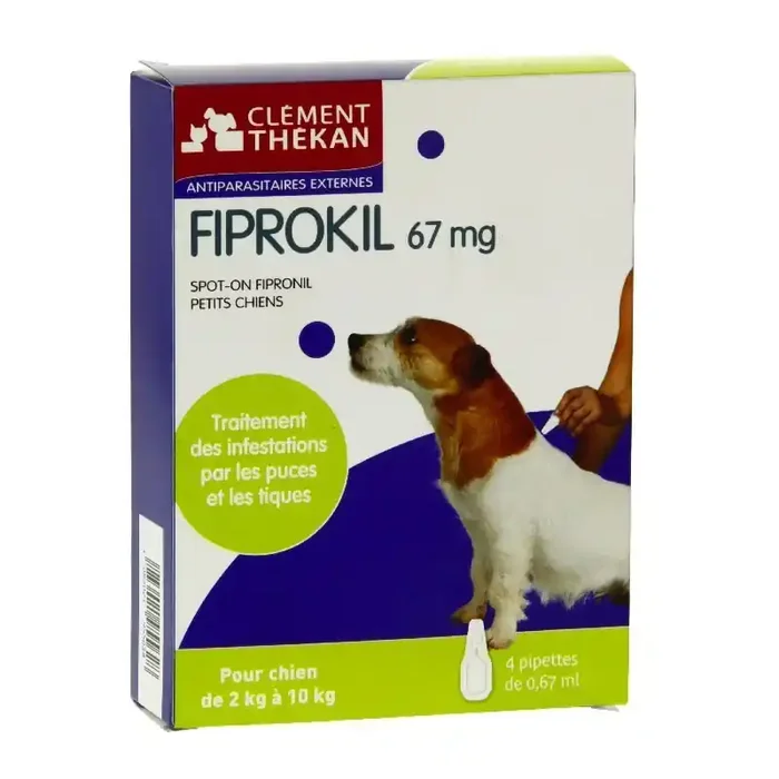 Clement Thekan Fiprokil Petit Chien de 2 a 10kg 4 pipettes