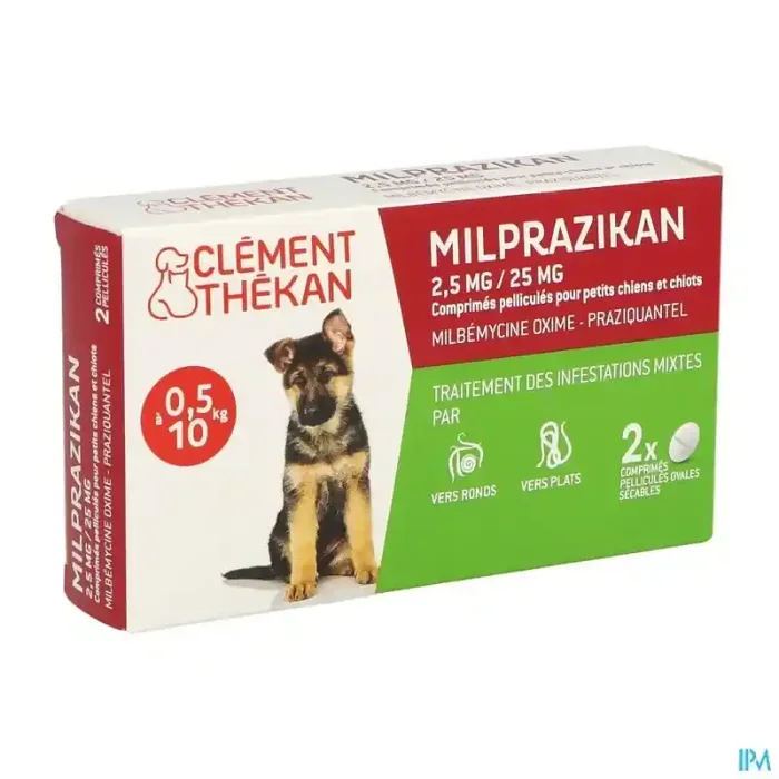 Clement thekan milprazikan 2mg5/25mg chiot comprimé 2
