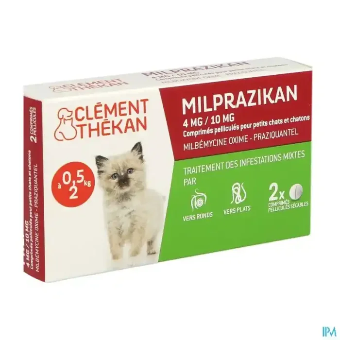 Clement thekan milprazikan 4mg/10mg chaton comprimé 2