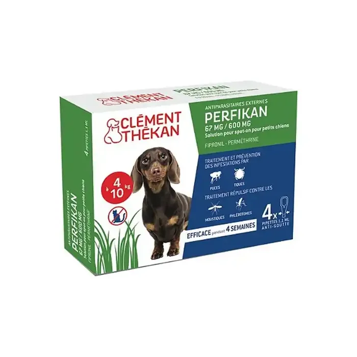 Clement Thekan Perfikan spot-on petit chien de 4 a 10kg