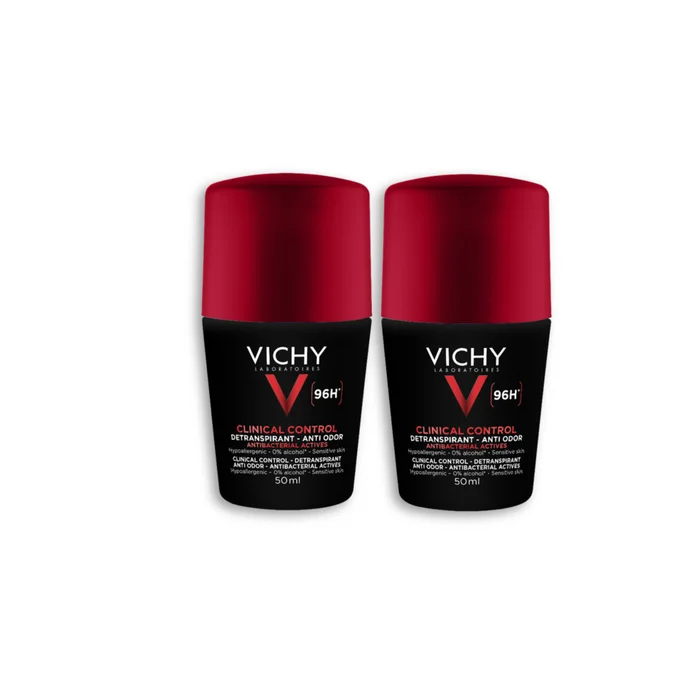 Clinical Control – Lot de 2 D&eacute;odorant Roll-On 96H – 2×50 ml