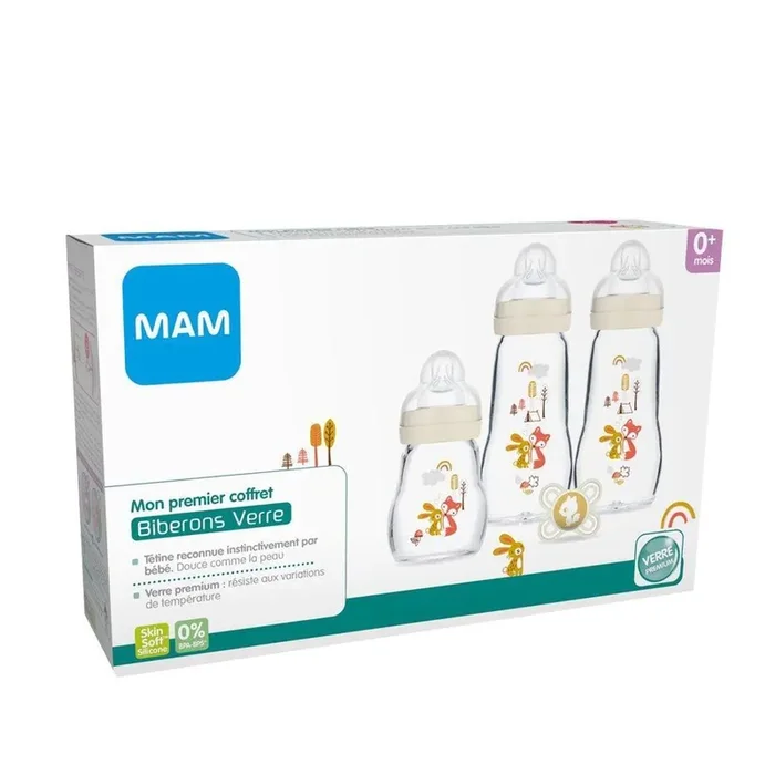 Coffret Biberons En Verre 0 Mois Et Plus Mam