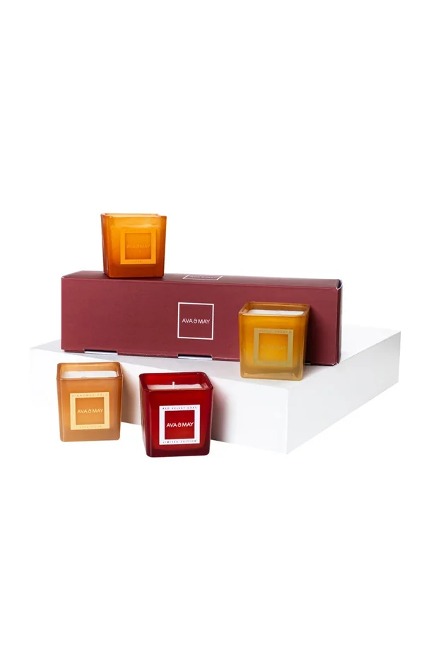 Coffret bougies parfumées – Sweet Celebration – 4 x 55 g