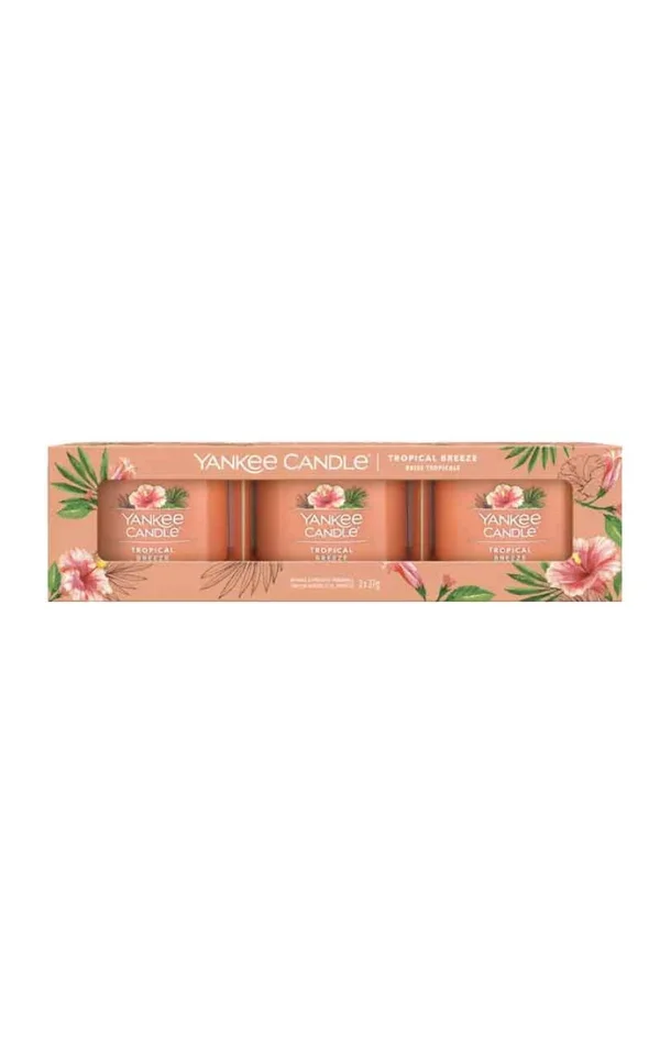 Coffret bougies votives – Brise tropicale – 3 x 37 g