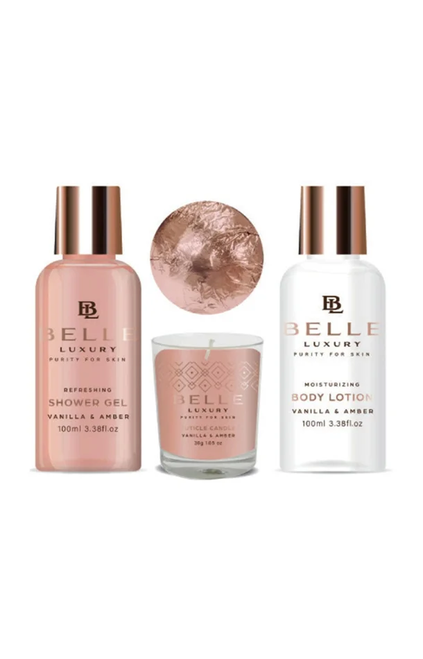 Coffret de bain relaxant – Belle Luxury in Amber – 4 produits