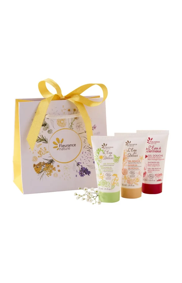 Coffret de gels douche bio – 3 x 50 ml