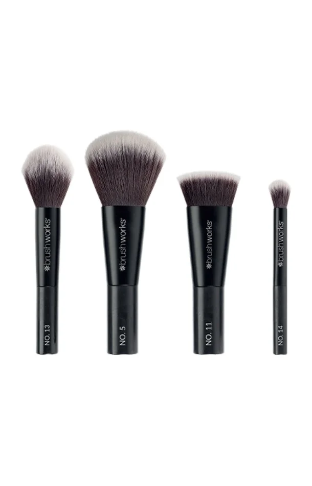 Coffret de mini pinceaux – Teint – Noir – 4 accessoires