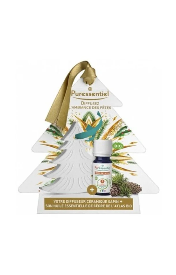 Coffret huile essentielle & diffuseur sapin – Cèdre d’atlas bio – 5 ml