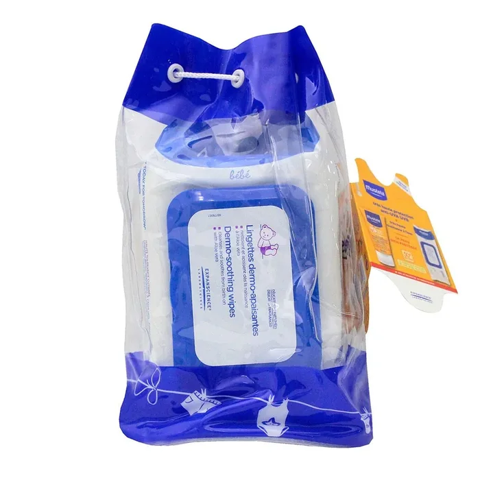 Coffret lingettes + lait solaire SPF50+