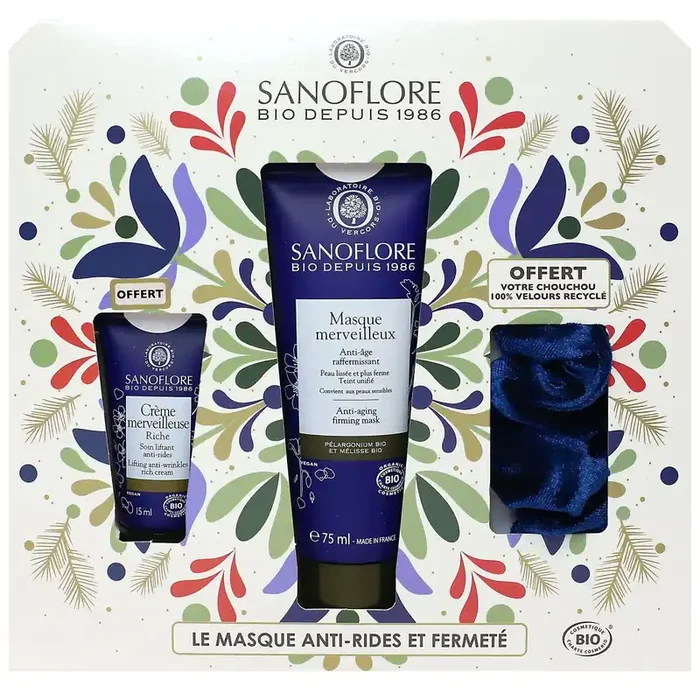 Coffret Merveilleux masque 75 ml + crème 15ml + chouchou offert