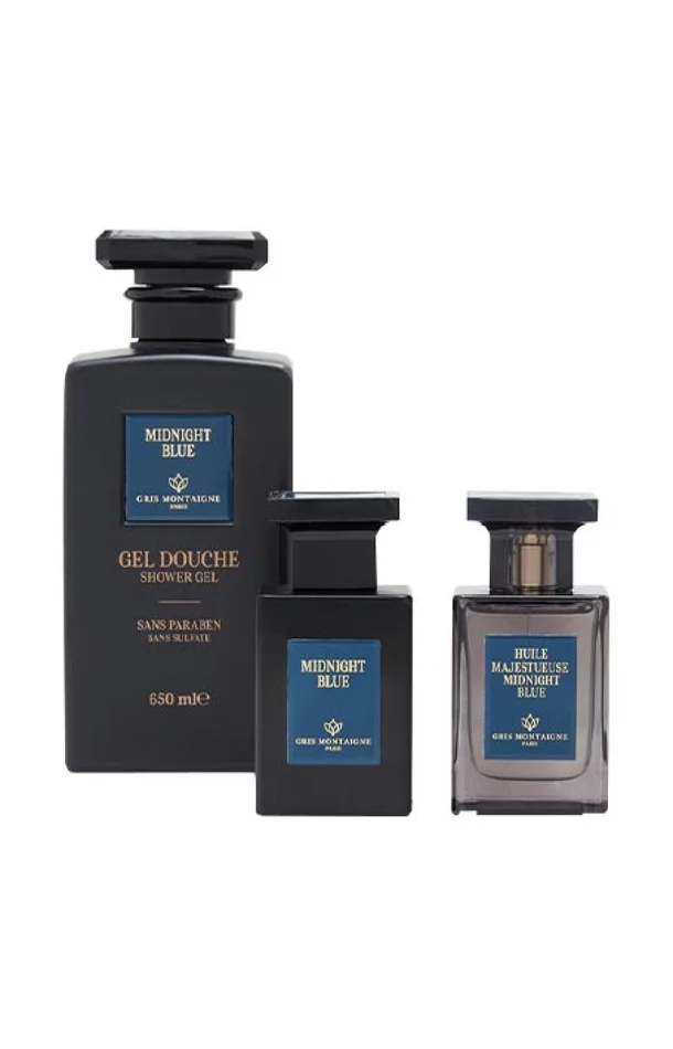 Coffret Midnight Blue Extrait de parfum – Aromatique – 3 produits