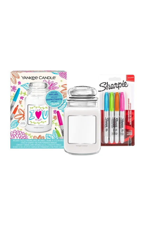 Coffret parfumé – Yankee Candle X Sharpie – Clean Cotton