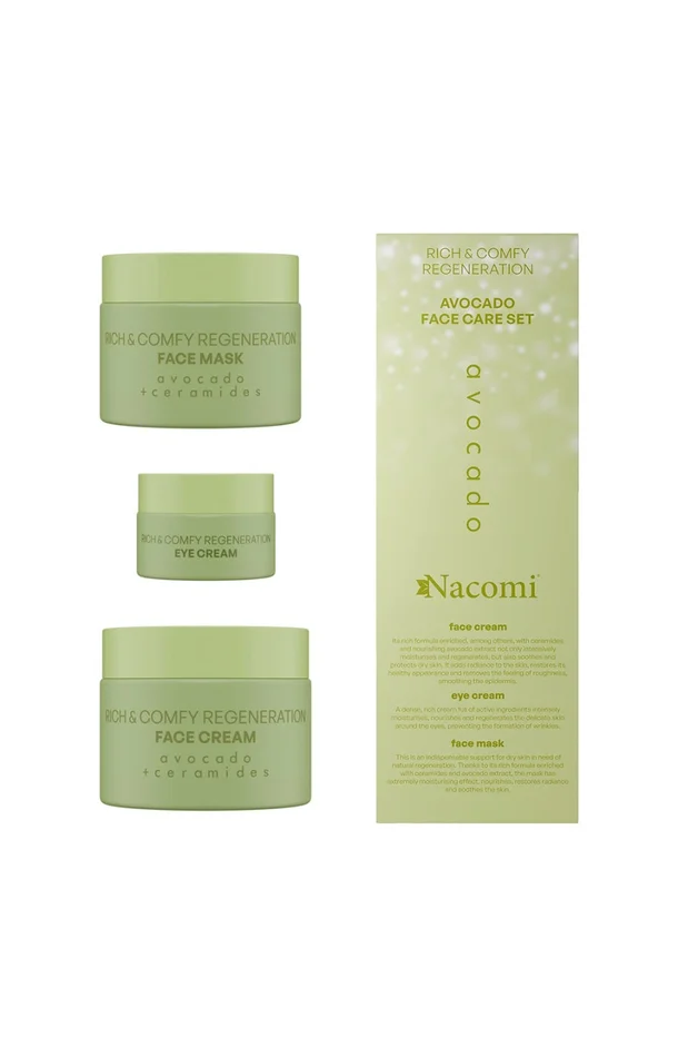 Coffret régénérant – Avocat & céramides – Peaux sèches – 3 produits