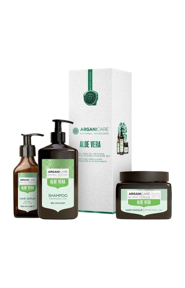 Coffret revitalisant – Aloe vera – Cheveux secs & ternes – 3 produits
