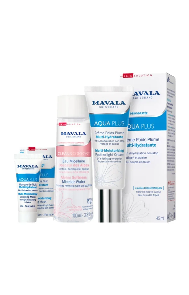 Coffret routine – Aqua Plus – Peaux déshydratées – 3 produits