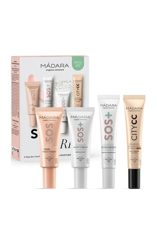 Coffret routine apaisante visage – SOS Care – Medium – 4 mini produits