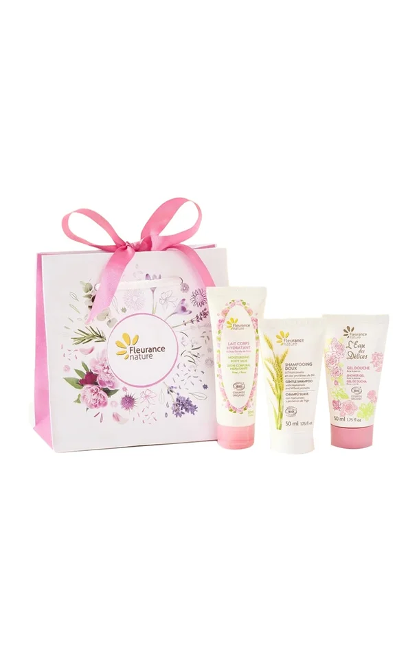 Coffret trio de voyage – Lait corps, shampoing & gel douche – 3 produits